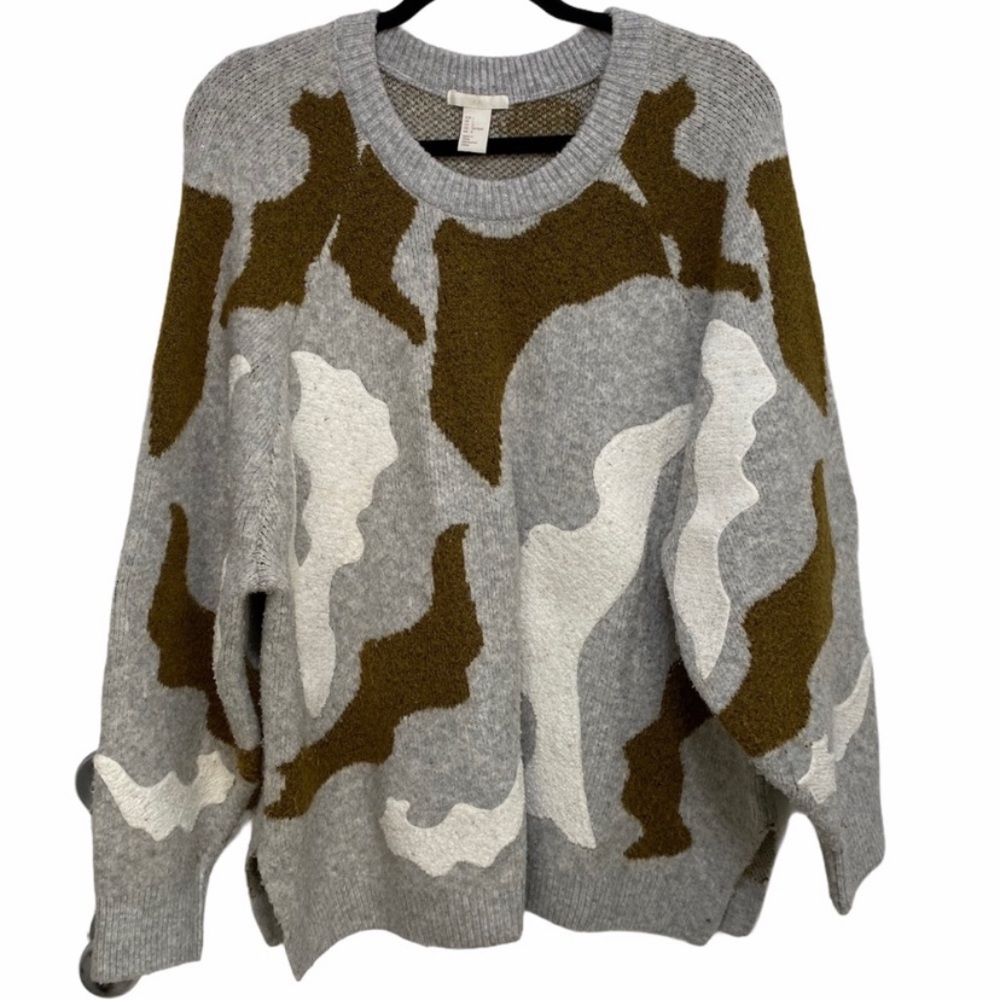 H&M Sweater with White and Green patches